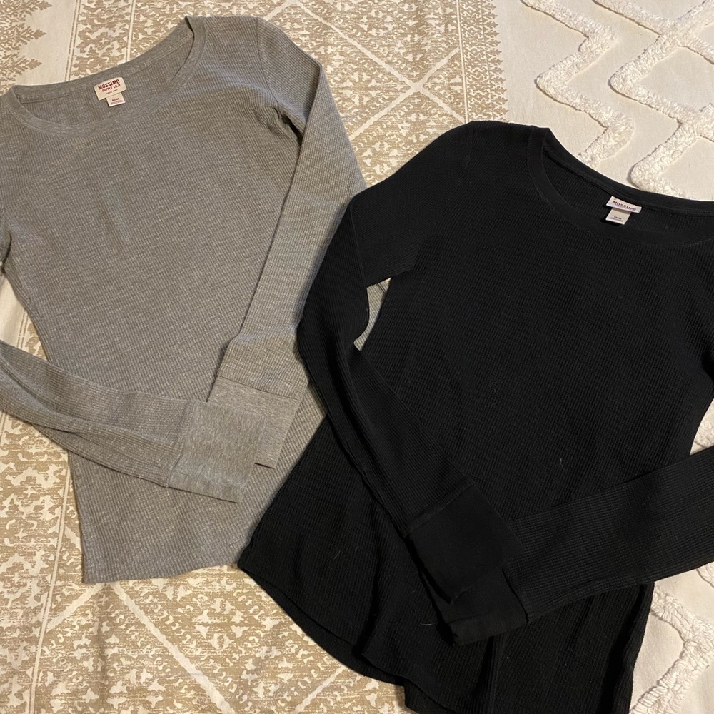 Mossimo Two Pack waffle Scoop Neck Henley